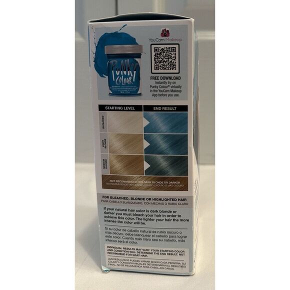 Punky Color Semi Permanent Vibrant Conditioning Turquoise Hair Color Kit NEW - Picture 2 of 4